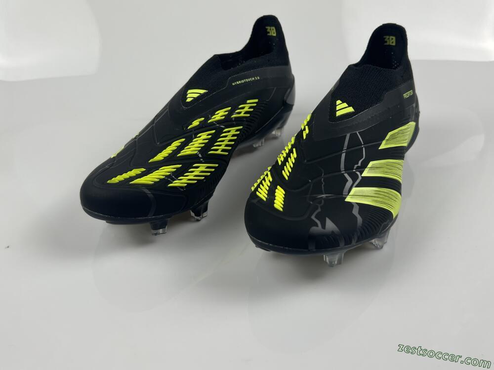 Adidas Predator Accuracy+ FG Low-Tops Soccer Cleats - Black/Yellow/Blue