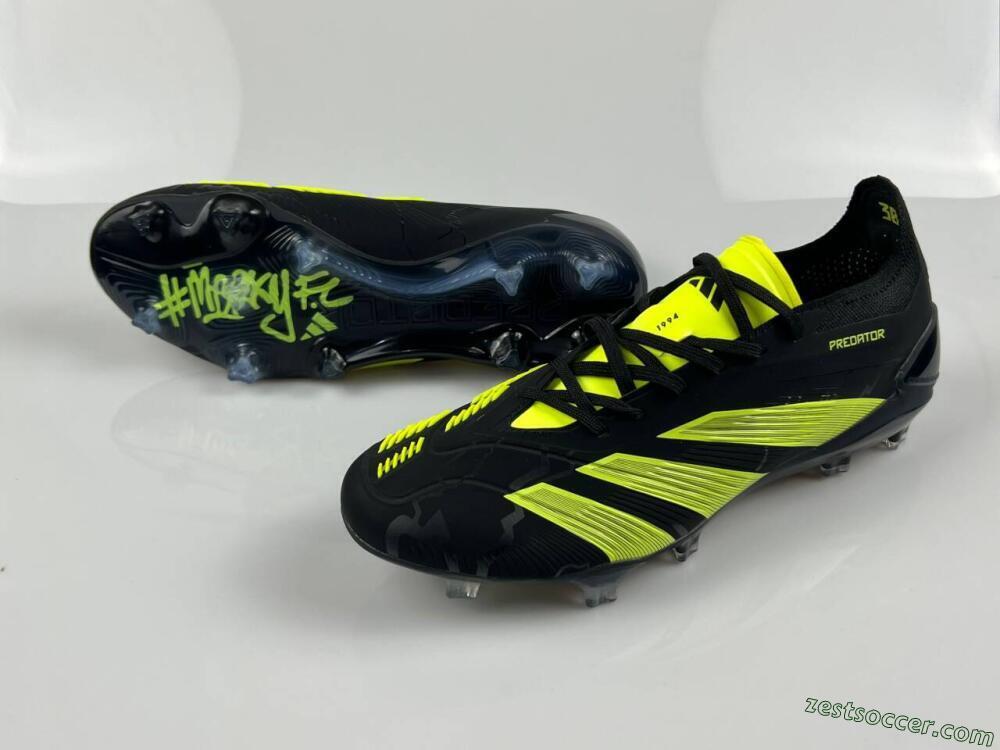Adidas Predator Accuracy+ FG Low-Tops Soccer Cleats - Black/Yellow