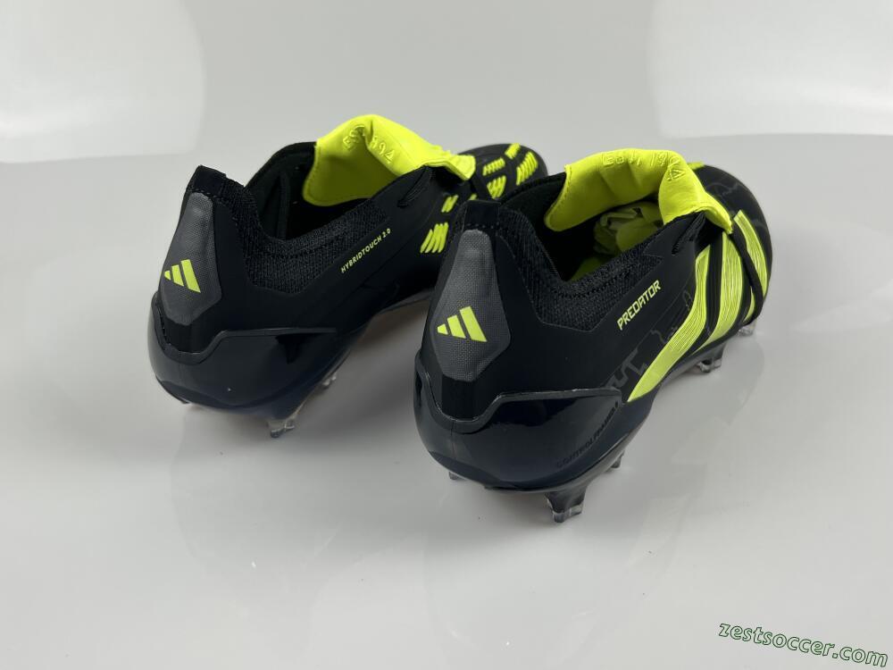 Adidas Predator Elite Foldover Tongue FG Low-Tops Soccer Cleats - Black/Yellow/Blue