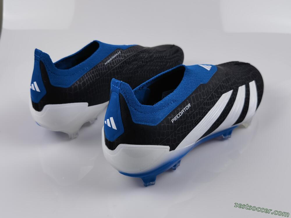 Adidas Predator Accuracy+ Laceless FG Low-Tops Soccer Cleats - Black/White/Blue