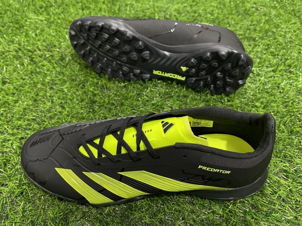 Adidas Predator 24 Elite TF Low-Tops Soccer Shoes - Black/Yellow/Grey