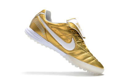 Nike Tiempo Legend 7 Elite R10 TF Low-Tops Soccer Shoes - Gold/White
