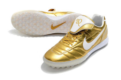 Nike Tiempo Legend 7 Elite R10 TF Low-Tops Soccer Shoes - Gold/White