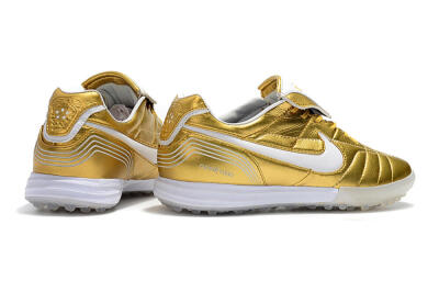 Nike Tiempo Legend 7 Elite R10 TF Low-Tops Soccer Shoes - Gold/White