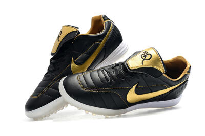 Nike Tiempo Legend 7 Elite R10 TF Low-Tops Soccer Shoes - Black/Gold/White