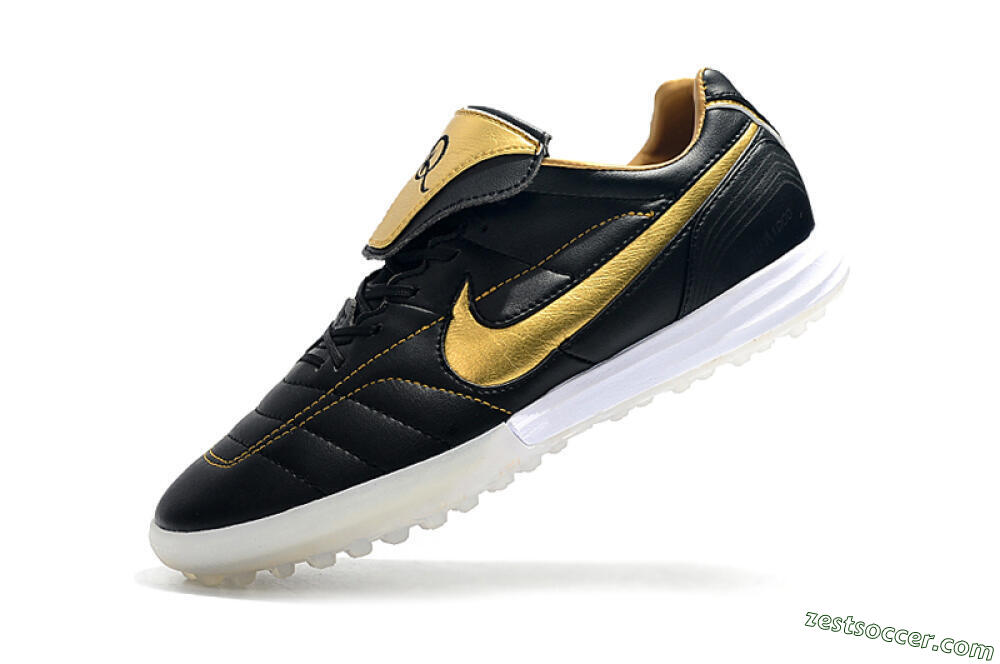 Nike Tiempo Legend 7 Elite R10 TF Low-Tops Soccer Shoes - Black/Gold/White 8