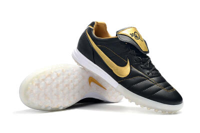 Nike Tiempo Legend 7 Elite R10 TF Low-Tops Soccer Shoes - Black/Gold/White