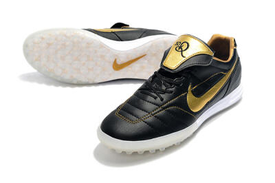 Nike Tiempo Legend 7 Elite R10 TF Low-Tops Soccer Shoes - Black/Gold/White