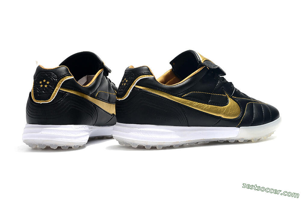 Nike Tiempo Legend 7 Elite R10 TF Low-Tops Soccer Shoes - Black/Gold/White 9