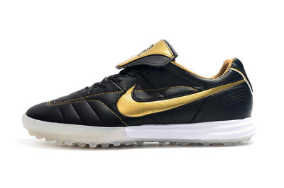Nike Tiempo Legend 7 Elite R10 TF Low-Tops Soccer Shoes - Black/Gold/White