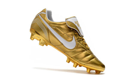 Nike Tiempo Legend 7 Elite R10 FG Low-Tops Soccer Cleats - Gold/White