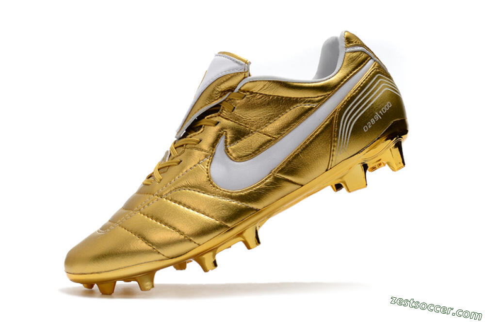 Nike Tiempo Legend 7 Elite R10 FG Low-Tops Soccer Cleats - Gold/White 8