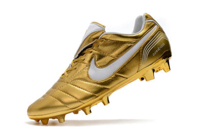 Nike Tiempo Legend 7 Elite R10 FG Low-Tops Soccer Cleats - Gold/White