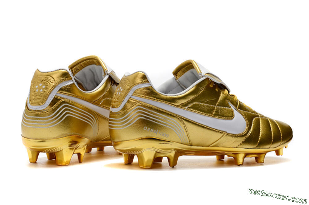 Nike Tiempo Legend 7 Elite R10 FG Low-Tops Soccer Cleats - Gold/White 9