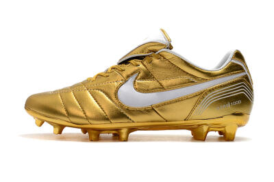 Nike Tiempo Legend 7 Elite R10 FG Low-Tops Soccer Cleats - Gold/White