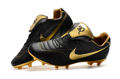 Nike Tiempo Legend 7 Elite R10 FG Low-Tops Soccer Cleats - Black/Gold