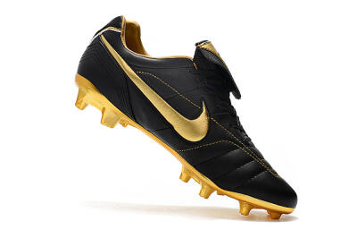 Nike Tiempo Legend 7 Elite R10 FG Low-Tops Soccer Cleats - Black/Gold