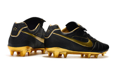 Nike Tiempo Legend 7 Elite R10 FG Low-Tops Soccer Cleats - Black/Gold