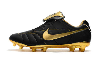 Nike Tiempo Legend 7 Elite R10 FG Low-Tops Soccer Cleats - Black/Gold