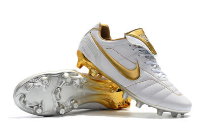 Nike Tiempo Legend 7 Elite R10 FG Low-Tops Soccer Cleats - White/Gold