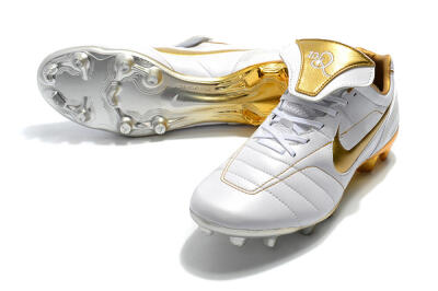 Nike Tiempo Legend 7 Elite R10 FG Low-Tops Soccer Cleats - White/Gold
