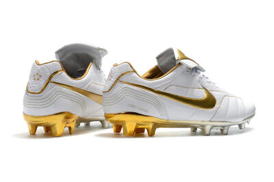 Nike Tiempo Legend 7 Elite R10 FG Low-Tops Soccer Cleats - White/Gold