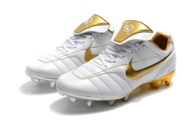 Nike Tiempo Legend 7 Elite R10 FG Low-Tops Soccer Cleats - White/Gold
