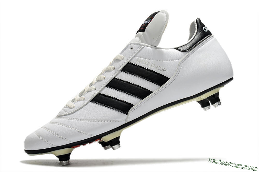 Adidas Copa World Cup SG Low-Tops Soccer Cleats - White/Black/Red 5