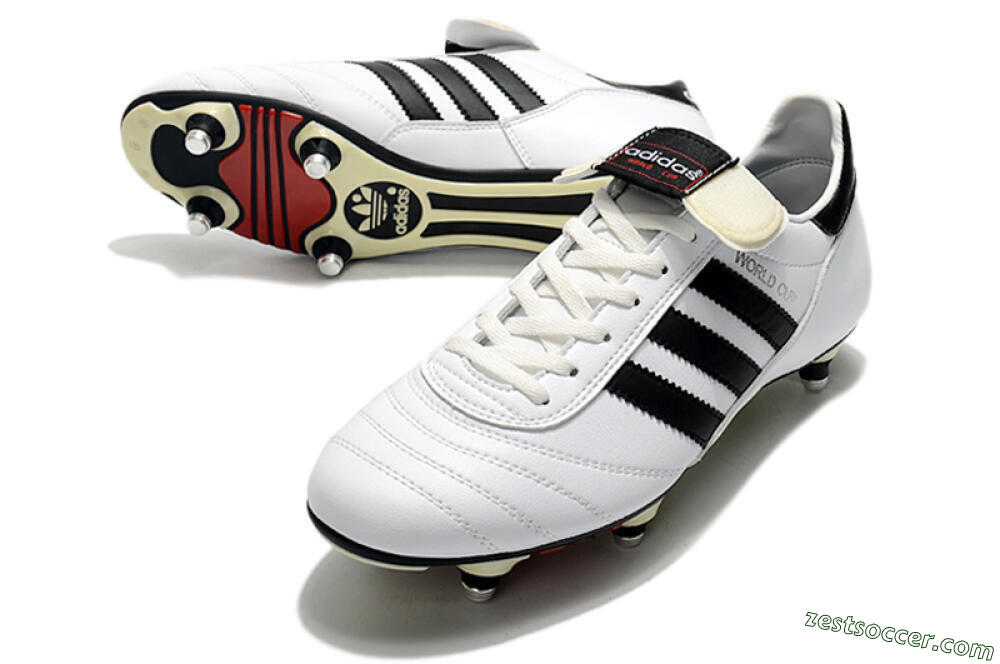 Adidas Copa World Cup SG Low-Tops Soccer Cleats - White/Black/Red 3