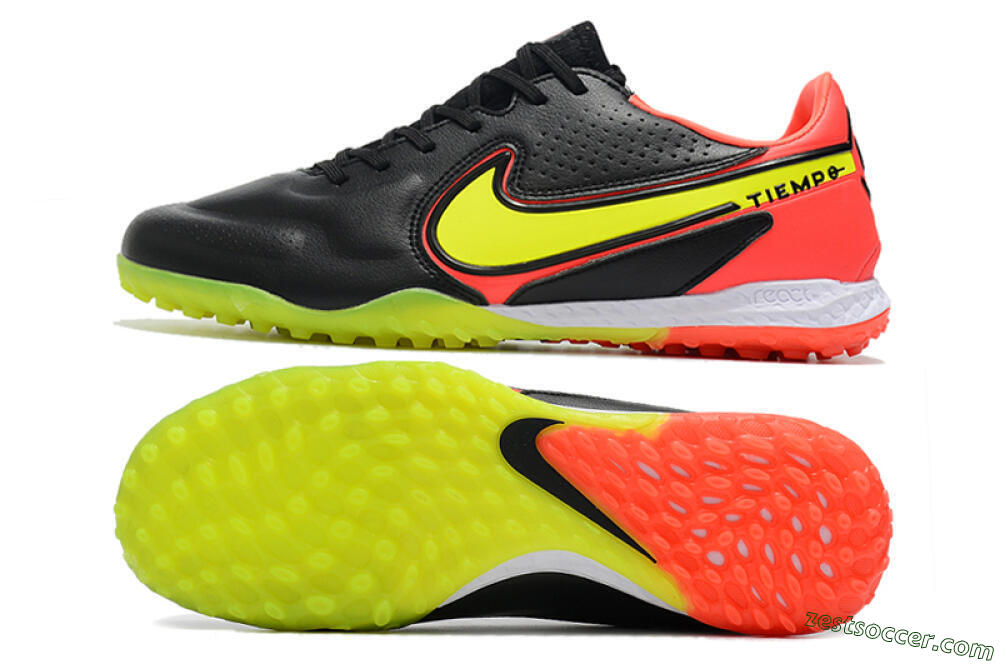 Nike React Tiempo Legend 9 Pro TF Low-Tops Soccer Shoes - Black/Yellow/Red 1