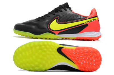 Nike React Tiempo Legend 9 Pro TF Low-Tops Soccer Shoes - Black/Yellow/Red