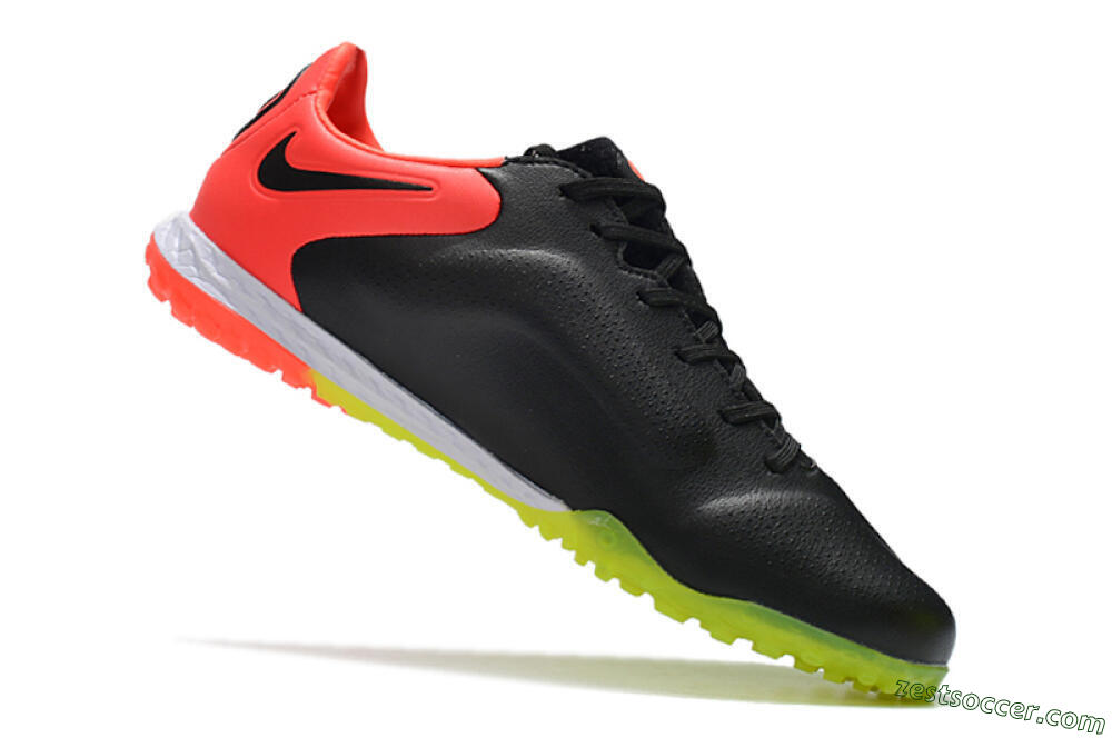 Nike React Tiempo Legend 9 Pro TF Low-Tops Soccer Shoes - Black/Yellow/Red 4