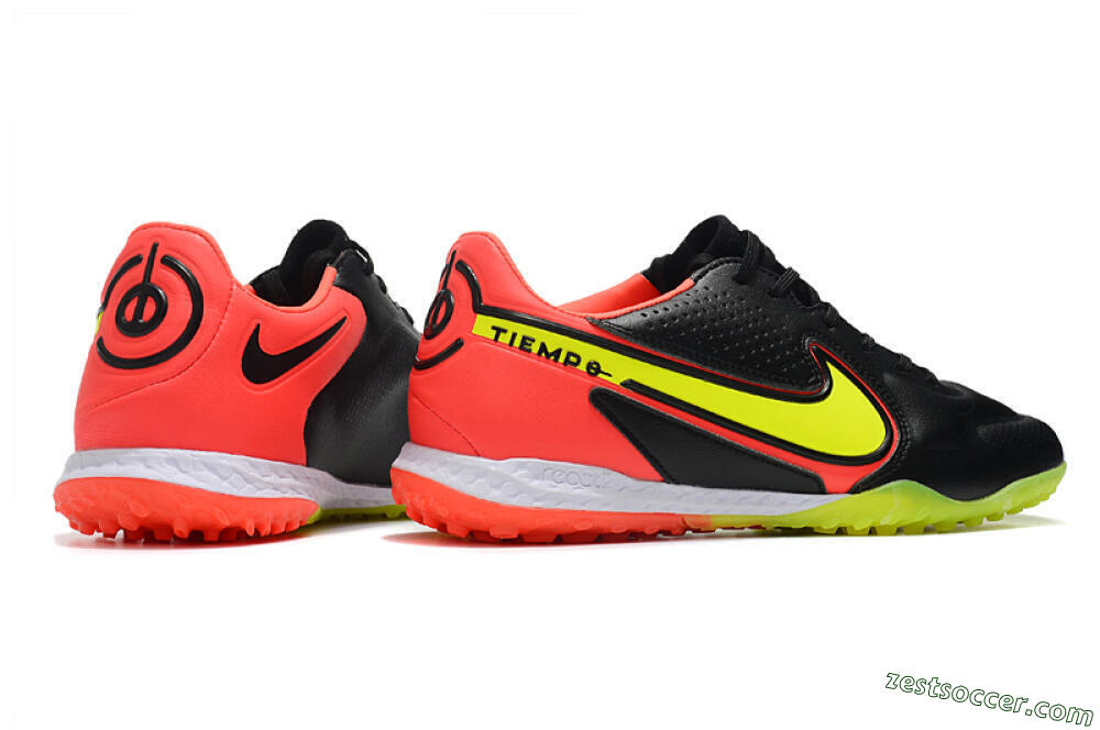 Nike React Tiempo Legend 9 Pro TF Low-Tops Soccer Shoes - Black/Yellow/Red 6