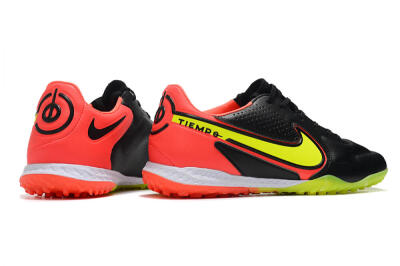 Nike React Tiempo Legend 9 Pro TF Low-Tops Soccer Shoes - Black/Yellow/Red