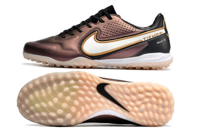 Nike React Tiempo Legend 9 Pro TF Low-Tops Soccer Shoes - Gold/White/Black
