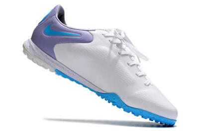 Nike React Tiempo Legend 9 Pro TF Low-Tops Soccer Shoes - White/Blue/Purple