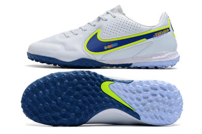 Nike React Tiempo Legend 9 Pro TF Low-Tops Soccer Shoes - Jade/Yellow/Blue