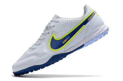 Nike React Tiempo Legend 9 Pro TF Low-Tops Soccer Shoes - Jade/Yellow/Blue