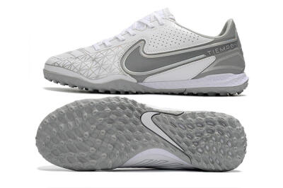 Nike React Tiempo Legend 9 Pro TF Low-Tops Soccer Shoes - Grey/White