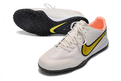 Nike React Tiempo Legend 9 Pro TF Low-Tops Soccer Shoes - White/Yellow/Black