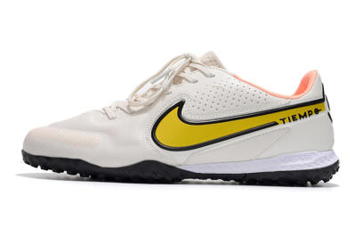Nike React Tiempo Legend 9 Pro TF Low-Tops Soccer Shoes - White/Yellow/Black