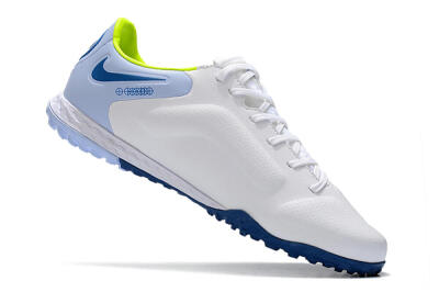 Nike React Tiempo Legend 9 Pro TF Low-Tops Soccer Shoes - White/Blue/Yellow
