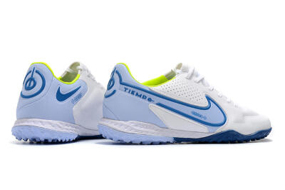 Nike React Tiempo Legend 9 Pro TF Low-Tops Soccer Shoes - White/Blue/Yellow