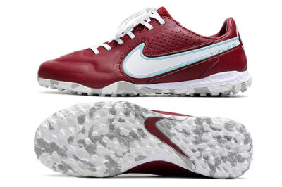 Nike React Tiempo Legend 9 Pro TF Low-Tops Soccer Shoes - Red/White/Jade