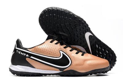Nike React Tiempo Legend 9 Pro TF Low-Tops Soccer Shoes - Gold/White/Black