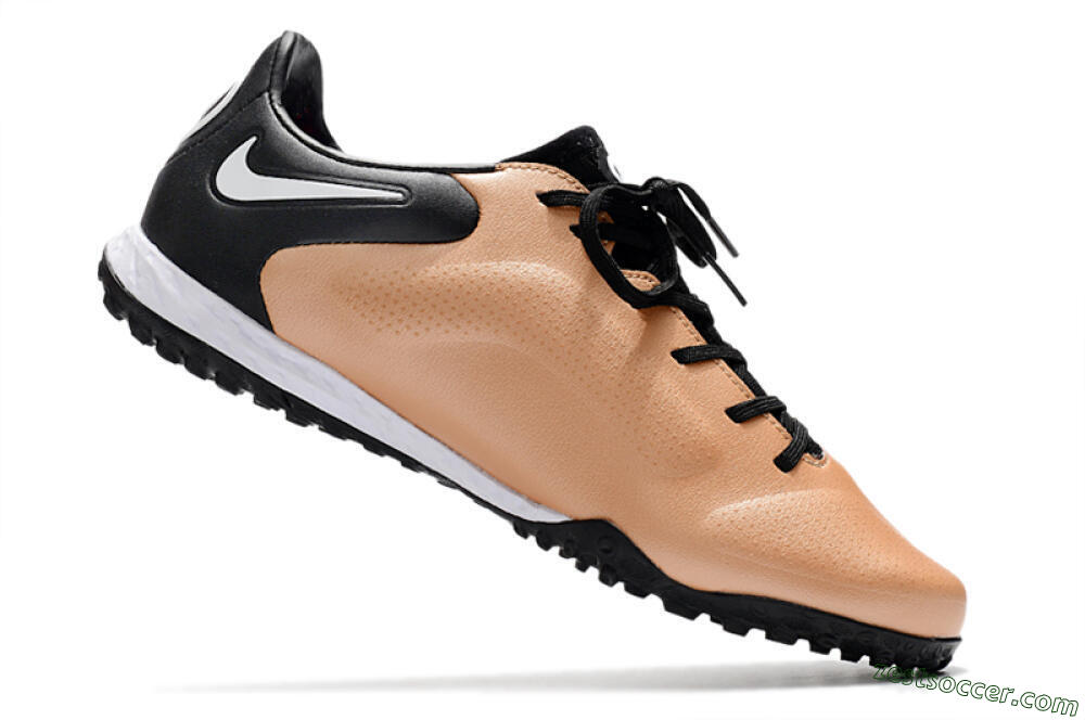 Nike React Tiempo Legend 9 Pro TF Low-Tops Soccer Shoes - Gold/White/Black 4