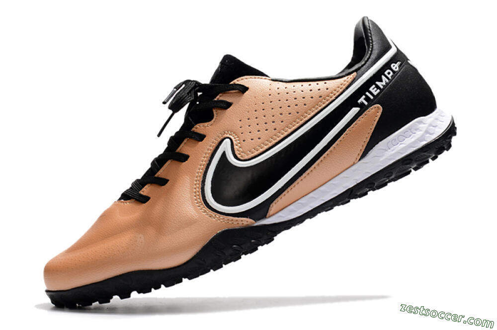 Nike React Tiempo Legend 9 Pro TF Low-Tops Soccer Shoes - Gold/White/Black 5