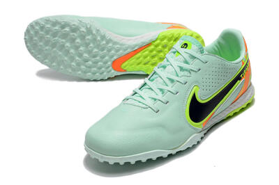 Nike React Tiempo Legend 9 Pro TF Low-Tops Soccer Shoes - Jade/Yellow/Orange/Black