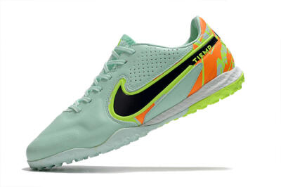 Nike React Tiempo Legend 9 Pro TF Low-Tops Soccer Shoes - Jade/Yellow/Orange/Black