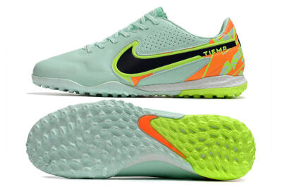 Nike React Tiempo Legend 9 Pro TF Low-Tops Soccer Shoes - Jade/Yellow/Orange/Black